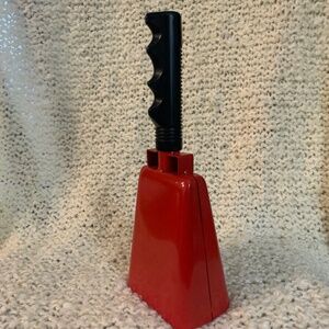 Cowbell, Red and Black.